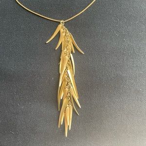 Gold brushed necklace